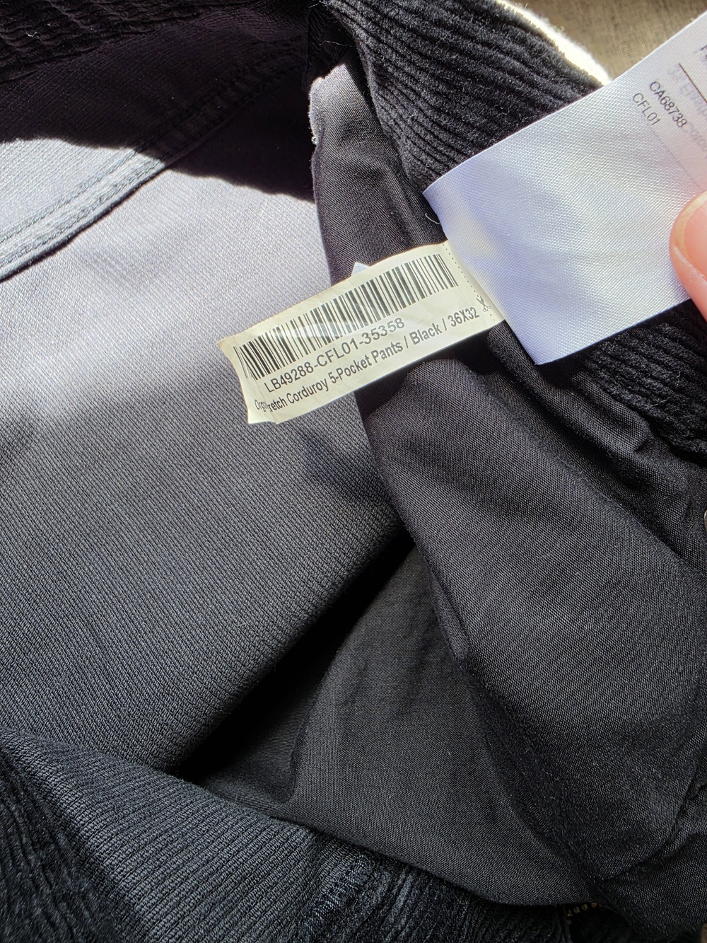 Quince Men's Organic Cotton Stretch Corduroy Pants Black 5 Pocket 36x32 - Picture 10 of 10